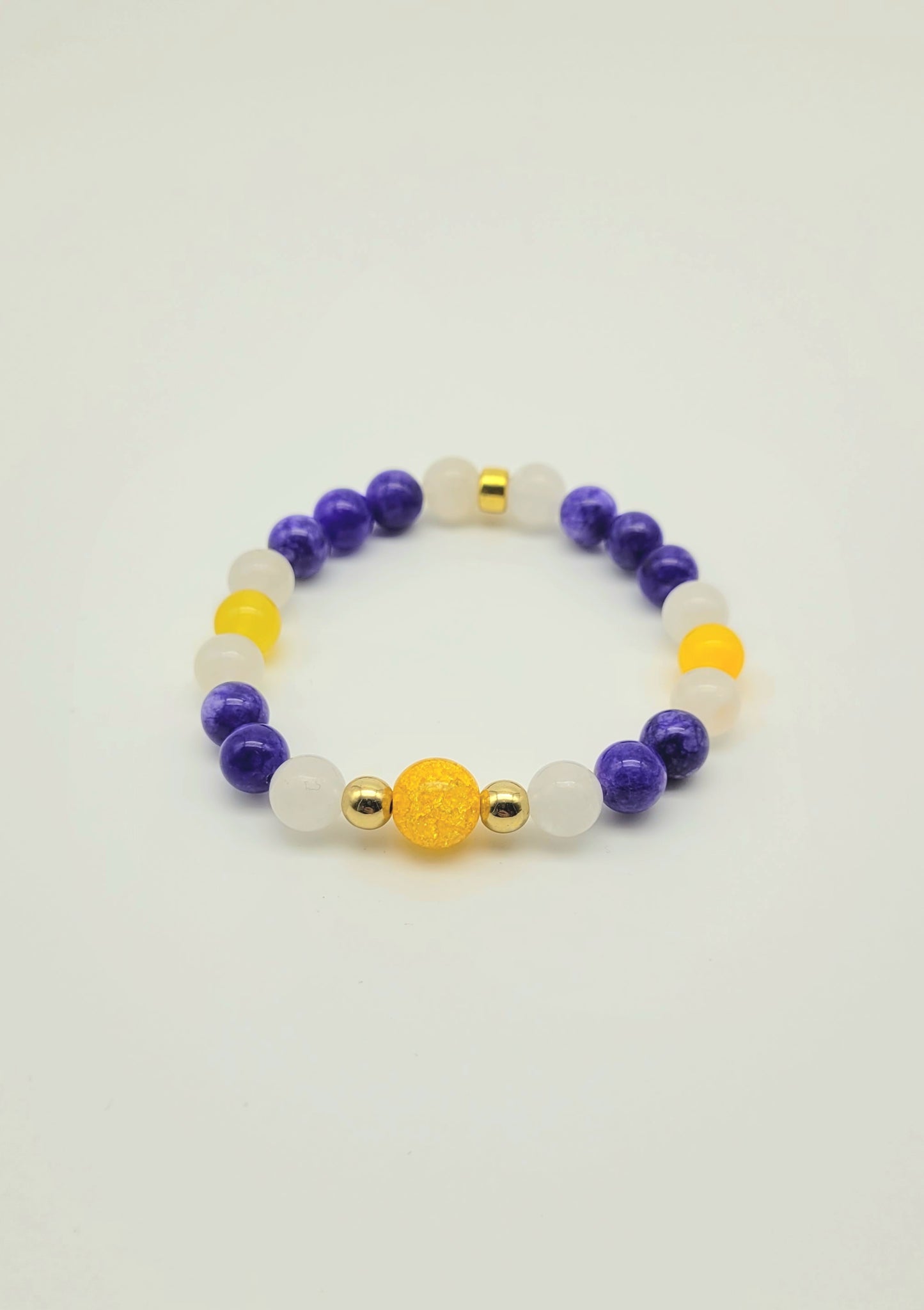 Solar Power Mala Necklace and Bracelet Set