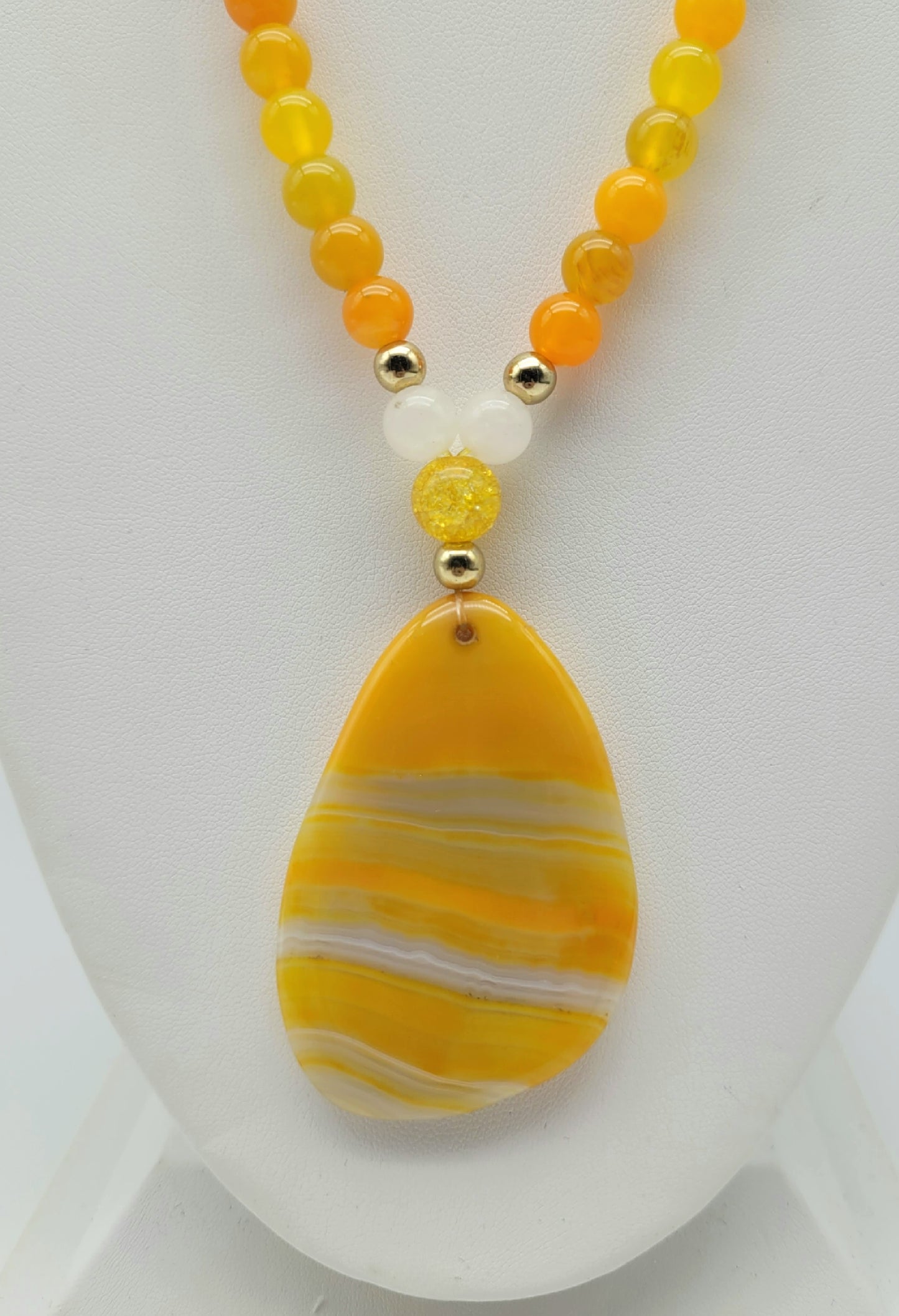 Solar Power Mala Necklace and Bracelet Set