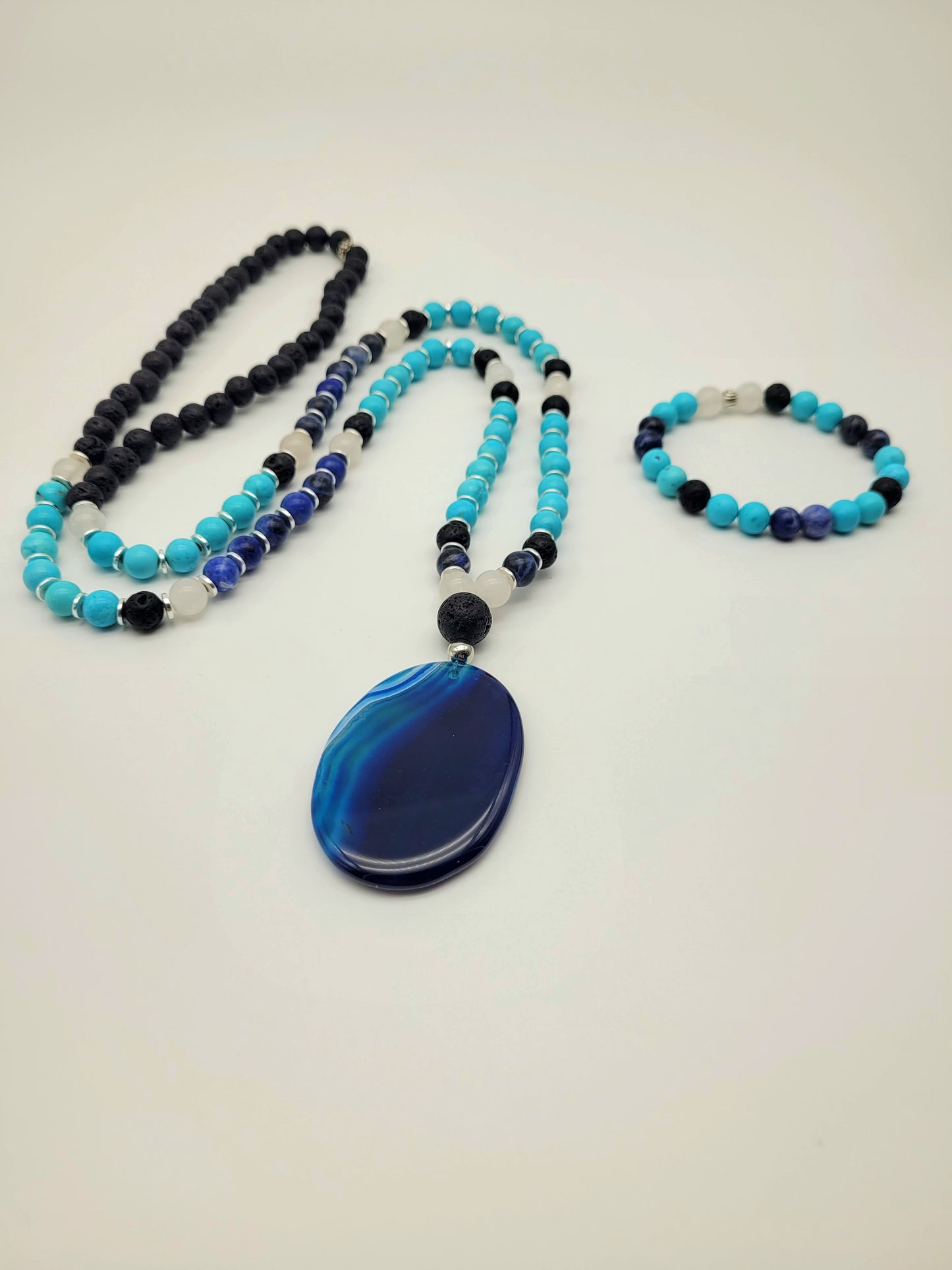 Speak Your Truth Mala Necklace and Bracelet Set