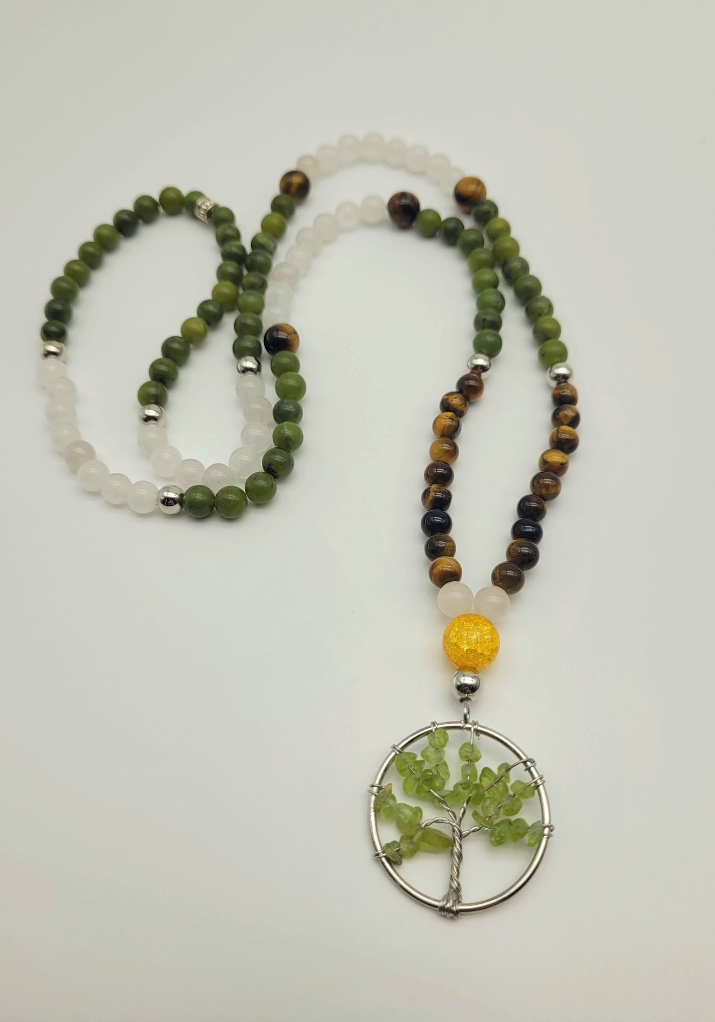 Raise Your Vibration Mala Necklace and Bracelet Set