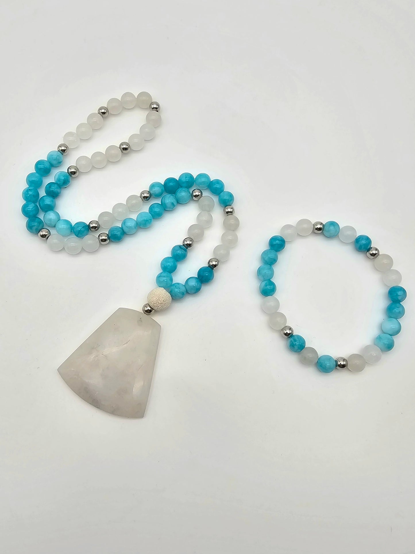 Reach for the Sky Mala Necklace and Bracelet Set