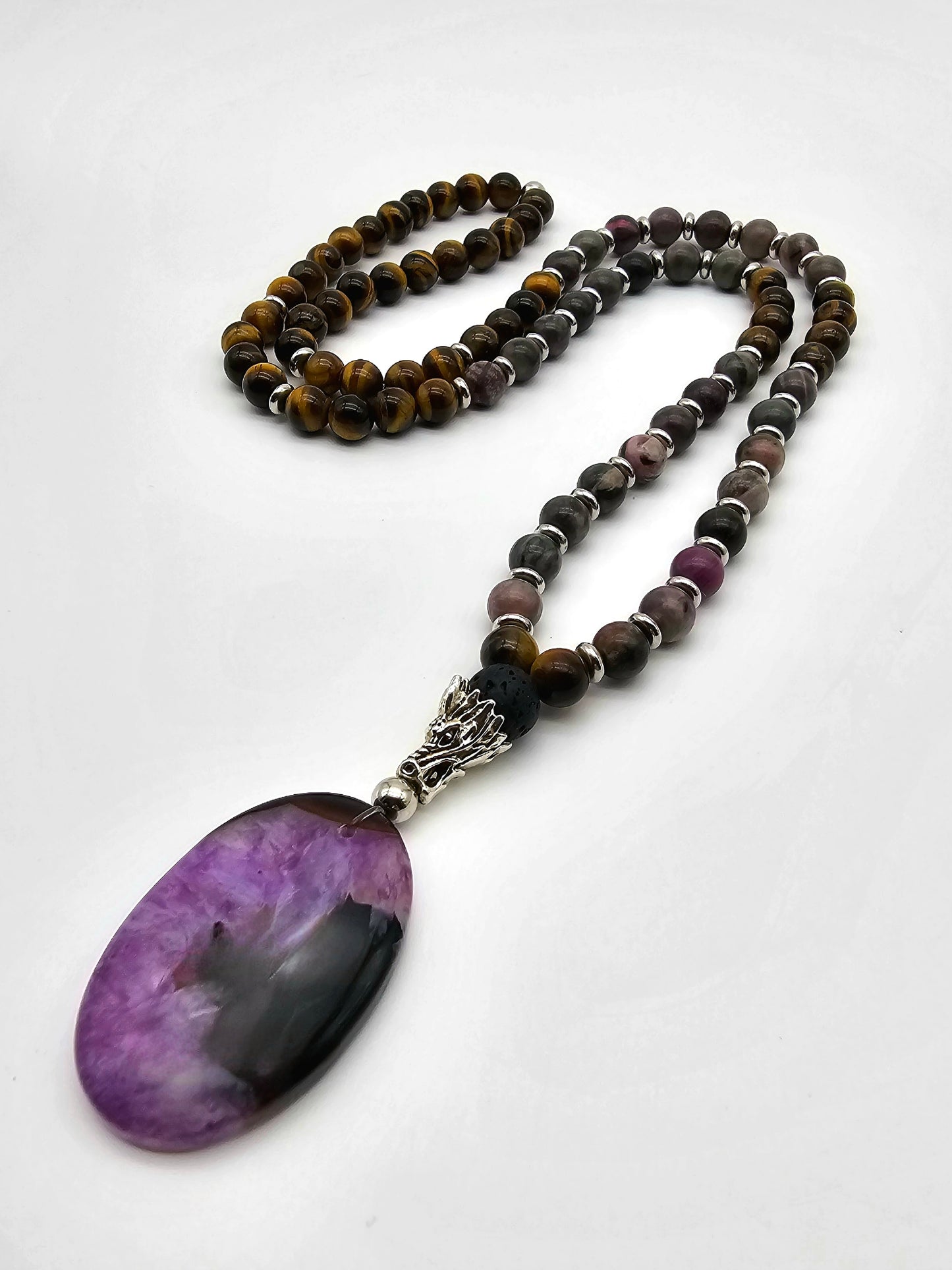 Fearless Dragon Mala Necklace and Bracelet Set