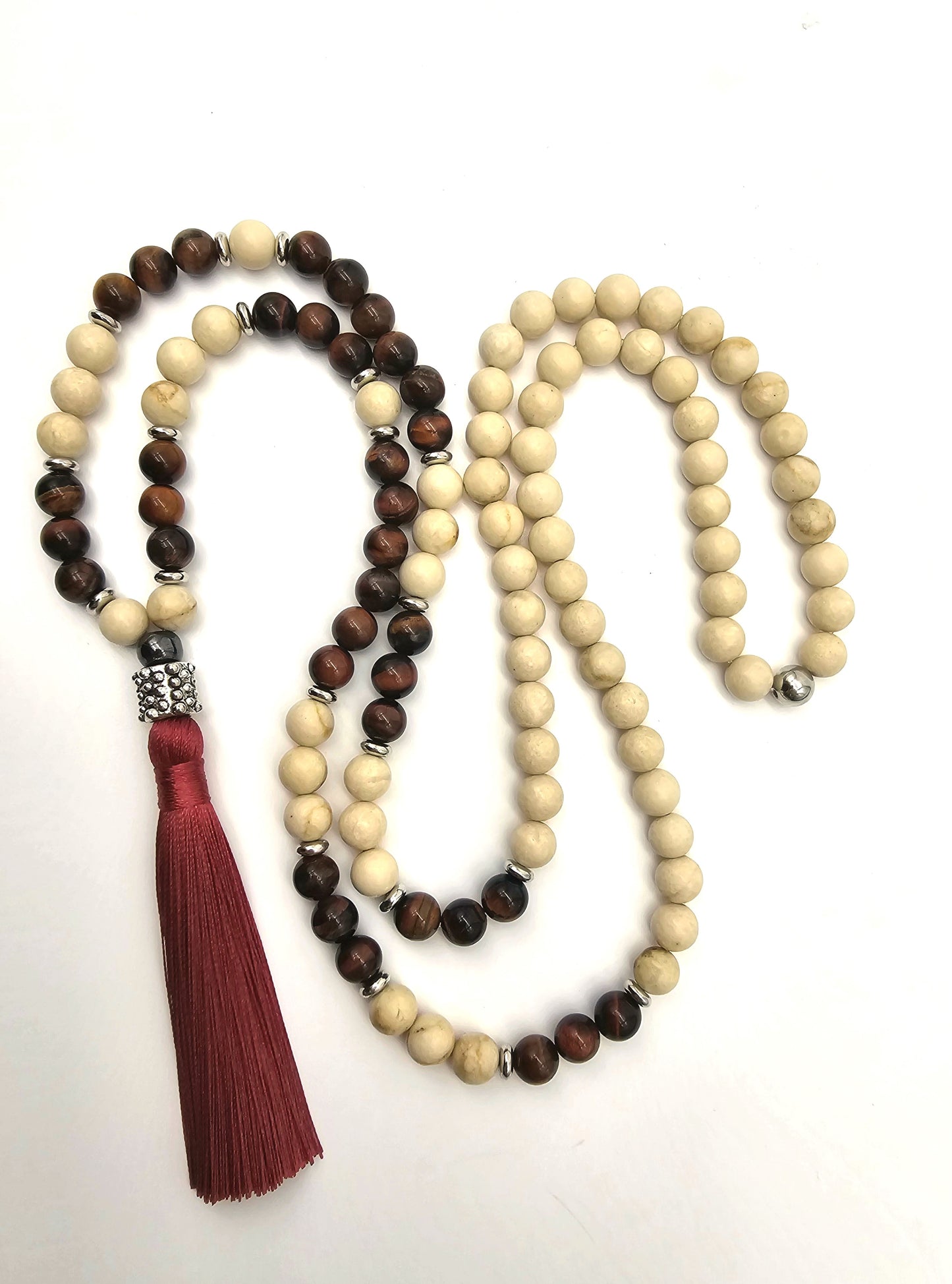 Red Tigers Eye Traditional Mala and Bracelet Set
